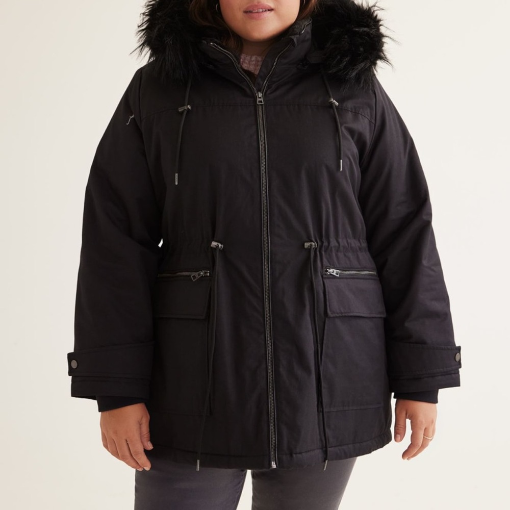 Responsible Lined Parka Jacket with removable hood in size 3X